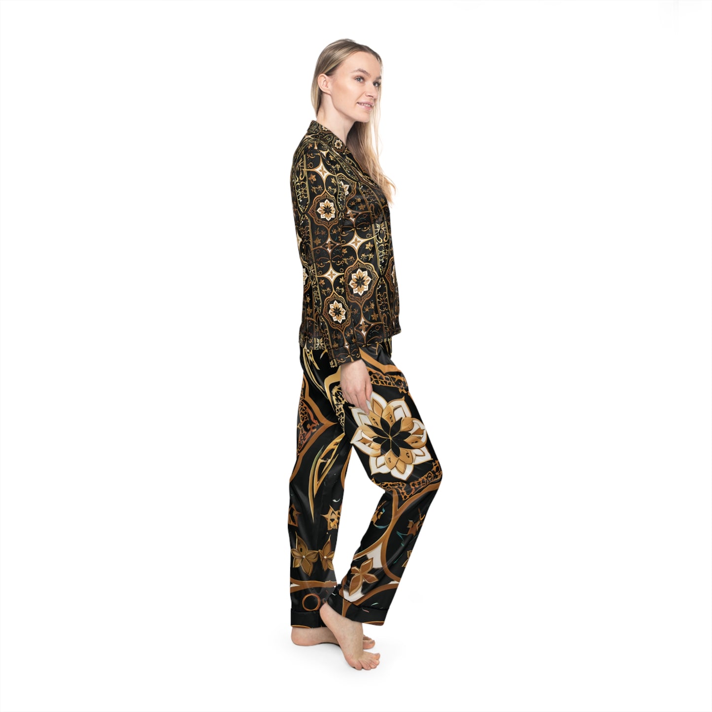 The Goodnight Sweetheart Satin Pajamas Set