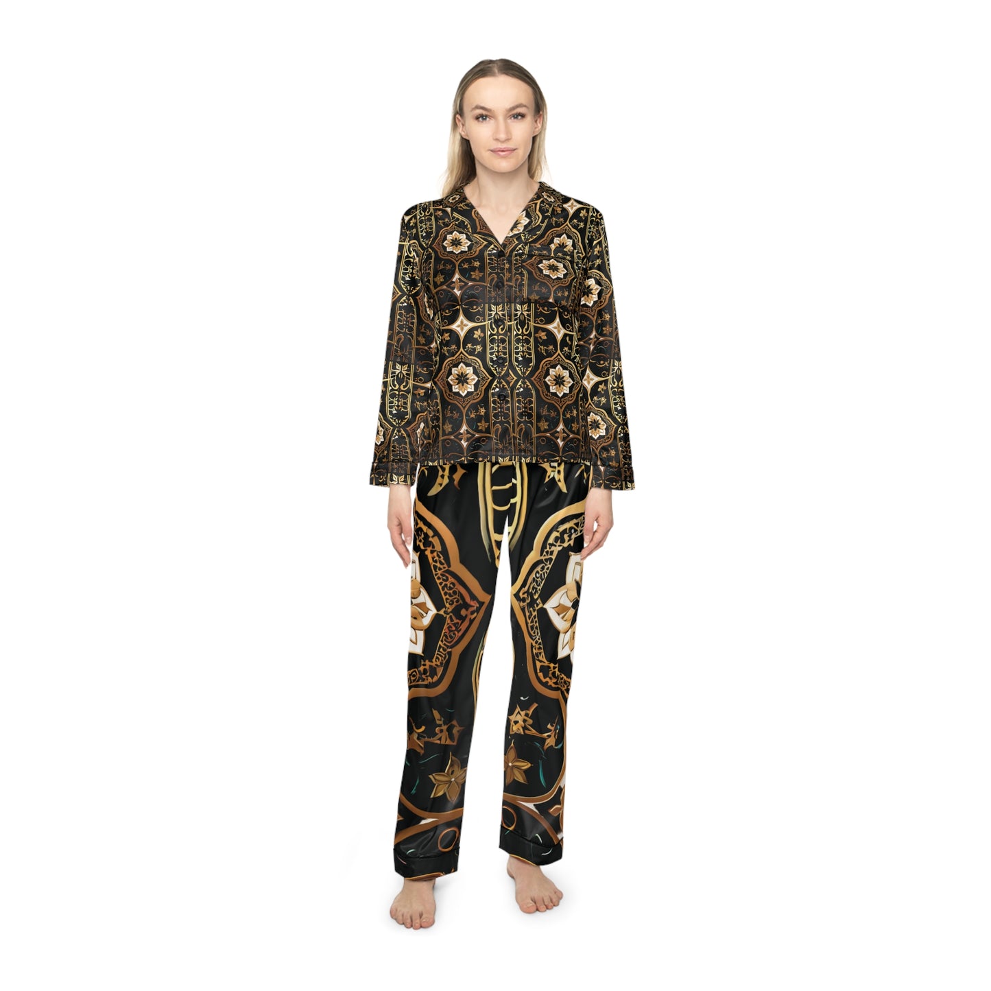The Goodnight Sweetheart Satin Pajamas Set